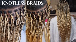 WATCH ME BRAID MY SISTER HAIR  KNOTLESS BRAIDS.  #braids #hair #beauty