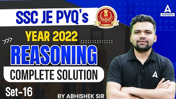 SSC JE Reasoning Previous Papers | SSC JE Reasoning Classes 2023 #16 | By Abhishek Kaushik