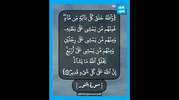 💠تلاوة مرتلة من سورة النور  من أية 44_45 💠بصوت الشيخ محمد صديق المنشاوي💠