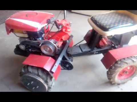 MOTOCULTOR MINI TRACTOR 4X4 SI ACCESORI  FACUT ACASA /MINI 4X4 TRACTOR AND ACCESSORIES MADE HOME