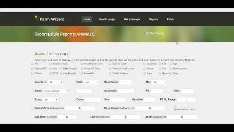 FarmWizard animal tag lists