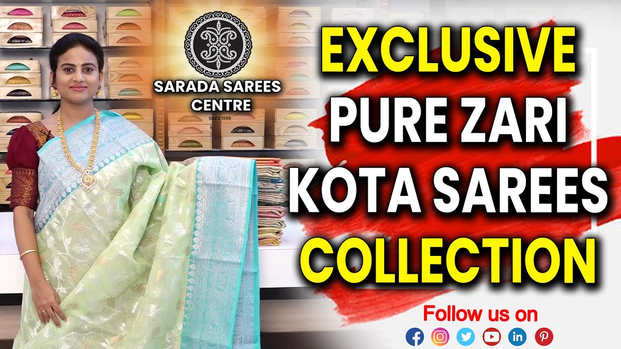 Exclusive Pure Zari Kota Sarees Collection Pure Zari Kota Sarees