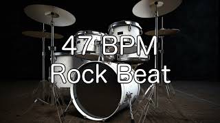 47 BPM Punchy Rock Drum Beat for Practice