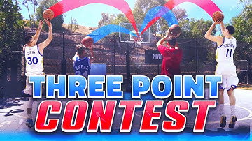 CRAZY 2v2 NBA THREE POINT CONTEST CURRY/MOOCHIE VS JESSER/KLAY