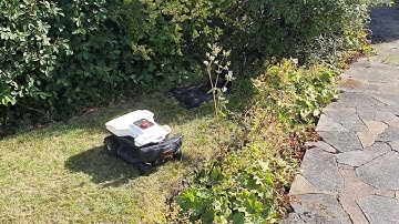 Ambrogio Twenty Elite Robot Mower navigating around an acute corner