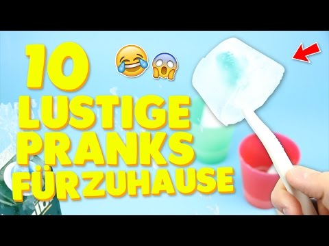 10 LUSTIGE pranks für ZUHAUSE zum Nachmachen