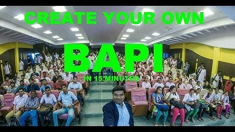 SAP BAPI Creation in 15 min