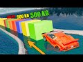Car Pushing Cubes Test #2 (Water edition) - Beamng drive