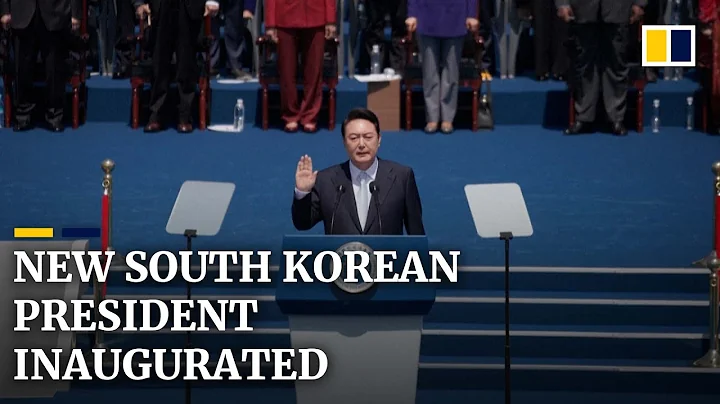 Newly inaugurated South Korean president Yoon Suk-...