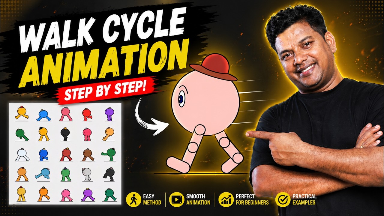 How to Animate a Walk Cycle (Step-by-Step for Beginners) - YouTube