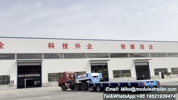 6 axle modular trailer dynamic testing, 45tons per axle, compatible Goldhofer multi axle, Gooseneck