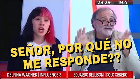 Delfina Wagner debate con Eduardo Belliboni en Crn...