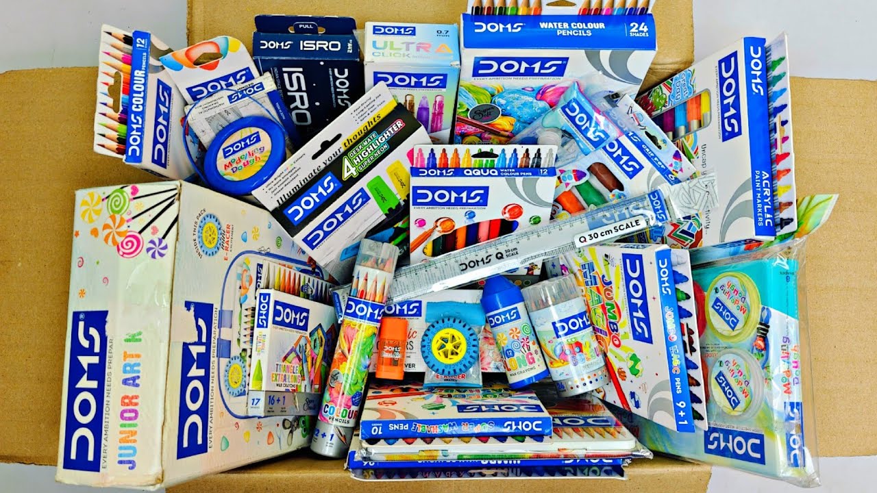 Ultimate DOMS STATIONERY COLLECTION Art app nxt kit, Crayons, Oil Pastels, Brush Pens, Geometry, Pen