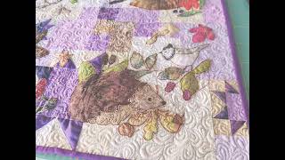Autumn sets in... free motion quilting, raw edge applique and patchwork