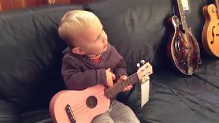 Guitar Dad and Lil E at the Music Shop - Guitars
