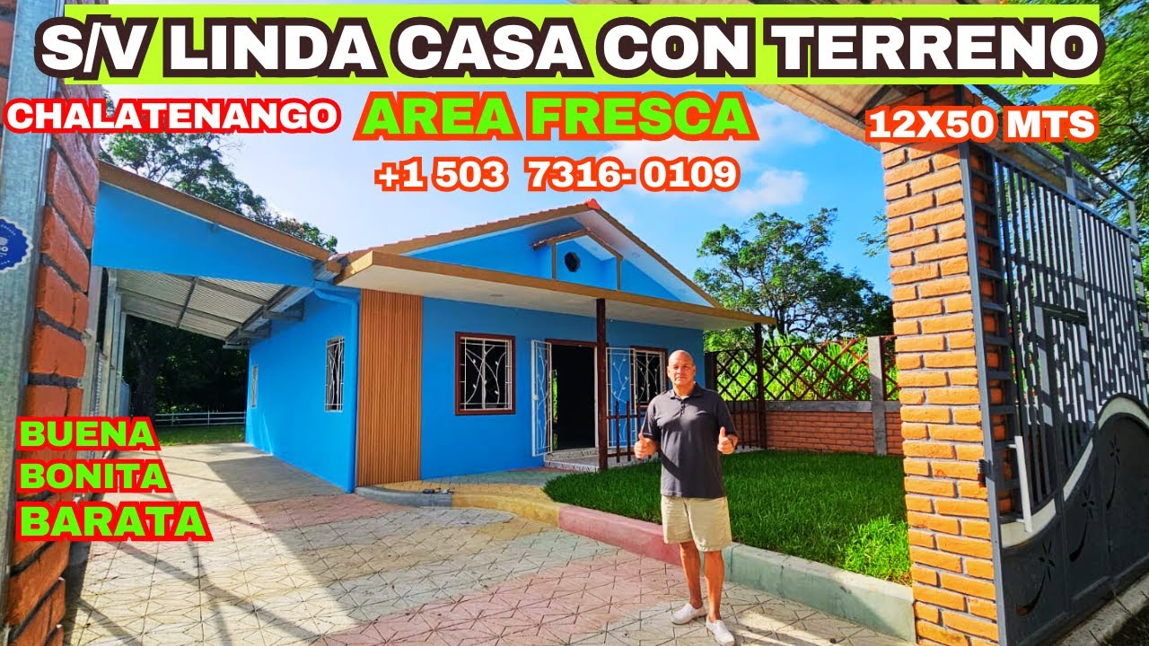 Se vende Linda Casa con terreno en Chalatenango. Sueño Salvadoreño