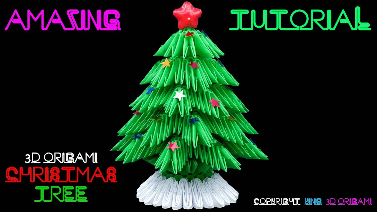 Foto Di Natale 3d.3d Origami Christmas Tree Tutorial 1 32 4k Youtube