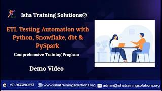 ETL Testing Automation with Python Demo  video on 11th July 2026.