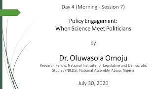 Session 7 (Policy Engagement: When Science Meets Politicians) - EUEPiN Capacity Building Workshop