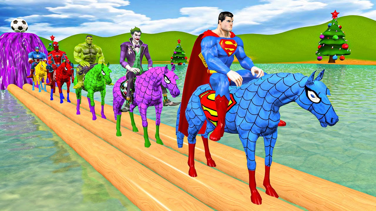 Magical Long Slide Game With Cow Elephant Gorilla Hippopotamus Tiger 3d Animal Game Funny 3d Animals