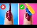 Simple Manicure And Pedicure Hacks || Cool Nail Designs