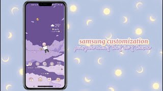 purple skies theme 🌌 | aesthetic android customization📱 screenshot 2