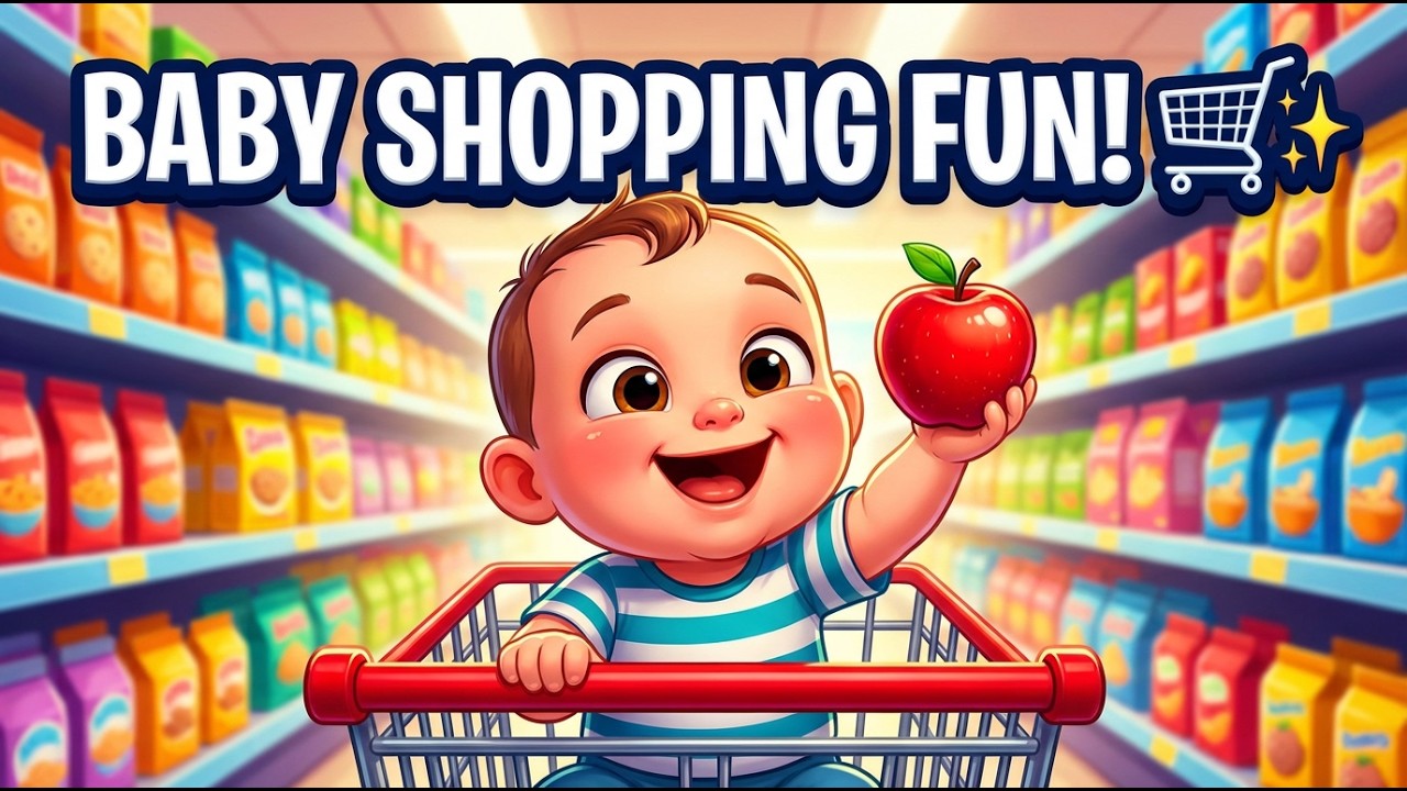 “Baby at the Supermarket 🛒🍓 | Shopping Song for Kids!”