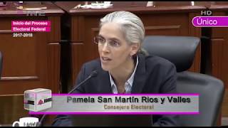 Mensaje de la Consejera Pamela San Martín por inicio del Proceso Electoral 2017-2018