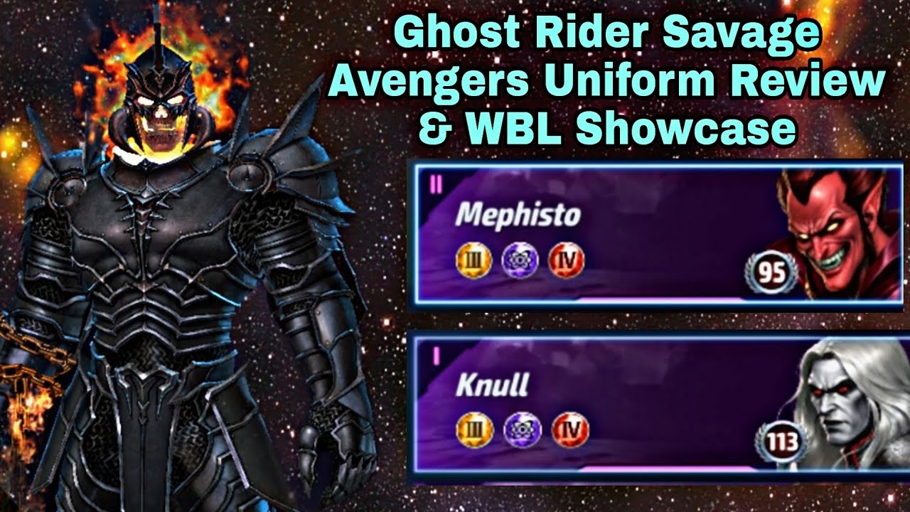 Ghost Rider Savage Avengers Uniform Review & WBL Showcase - Marvel Future Fight