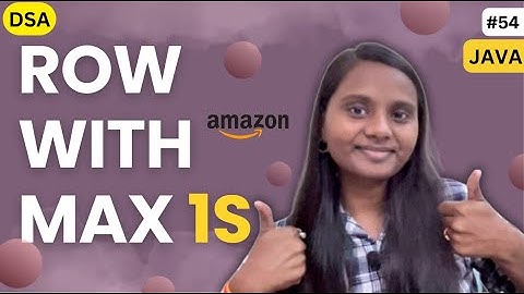 Row with max 1s | Matrix 🚀 | GFG | JAVA | DSA 🔥