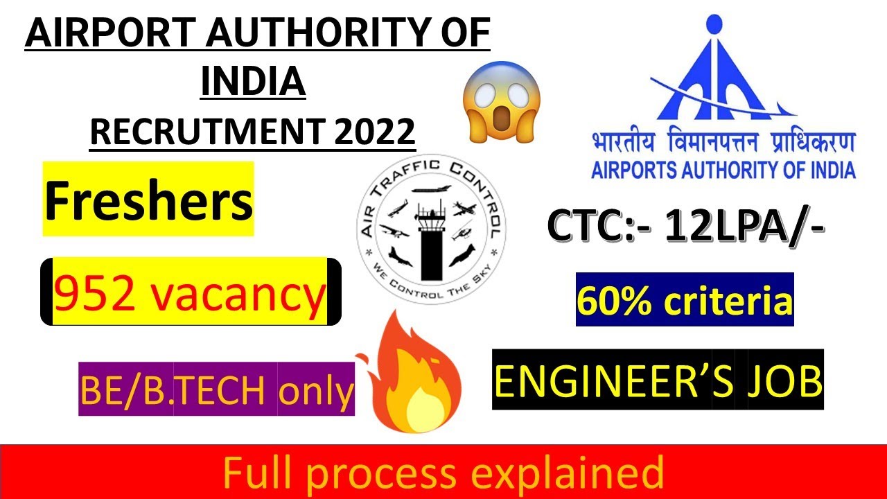 Airports Authority of India Recruitment 2022 | junior executive & Air ...