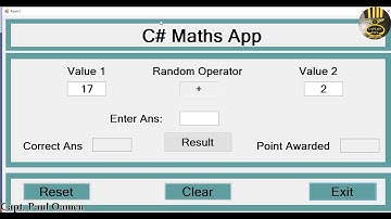 How to Create a Maths App in C# with Embedded Text To Speech - Part 2 of 2
