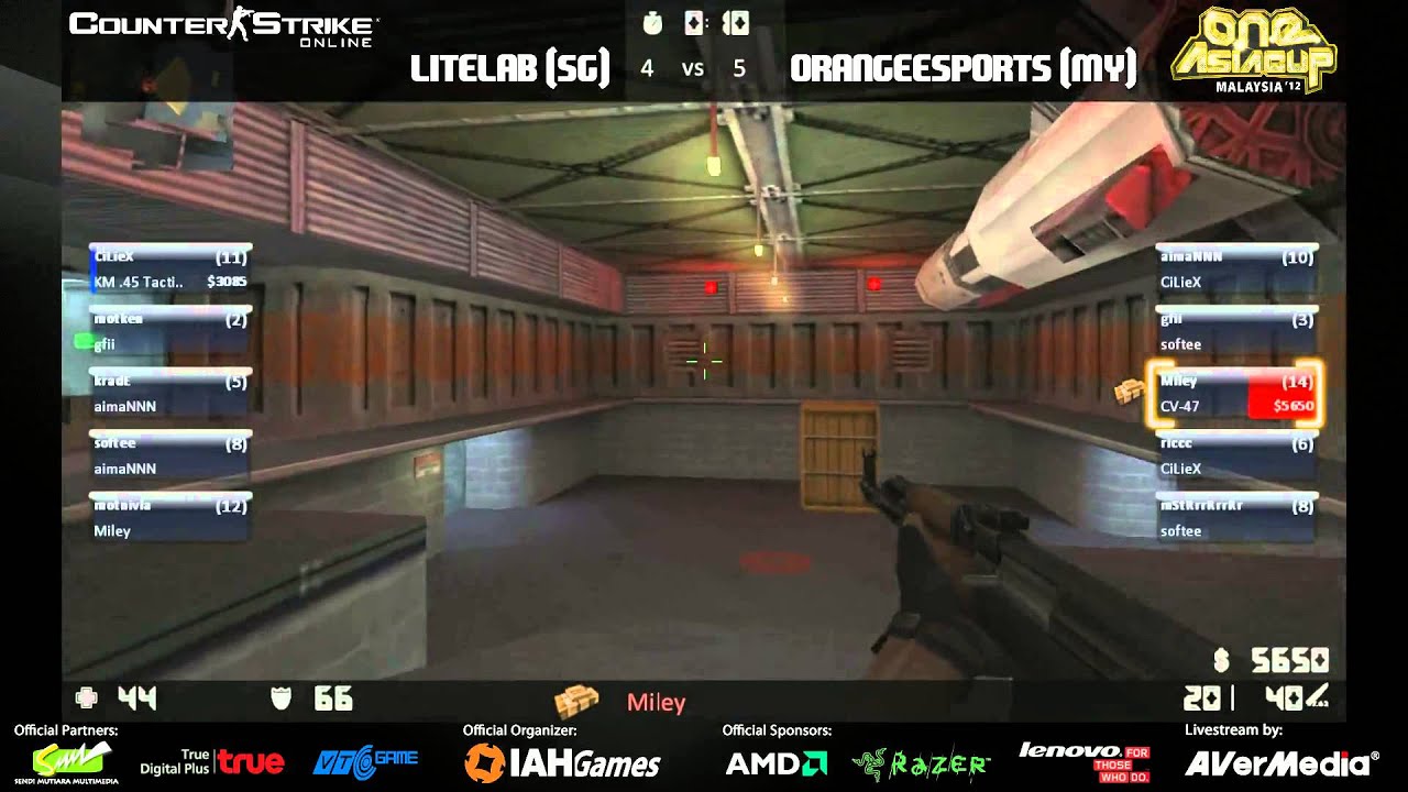 One Asia Cup 2012 - Day 3 : Counter-strike Online - LiteLab (SG) vs OrangeEsports (MY) - Game 1