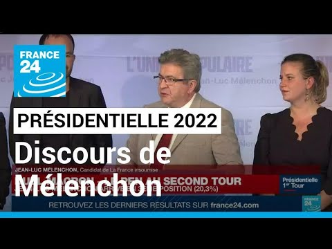 REPLAY - Discours de Jean-Luc Mélenchon, battu à l&#039;élection présidentielle française