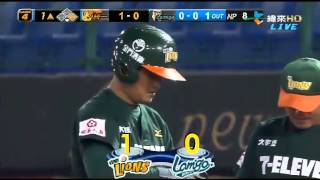 2012 CPBL 台灣大賽 Game4 潘武雄1局上1分打點安打