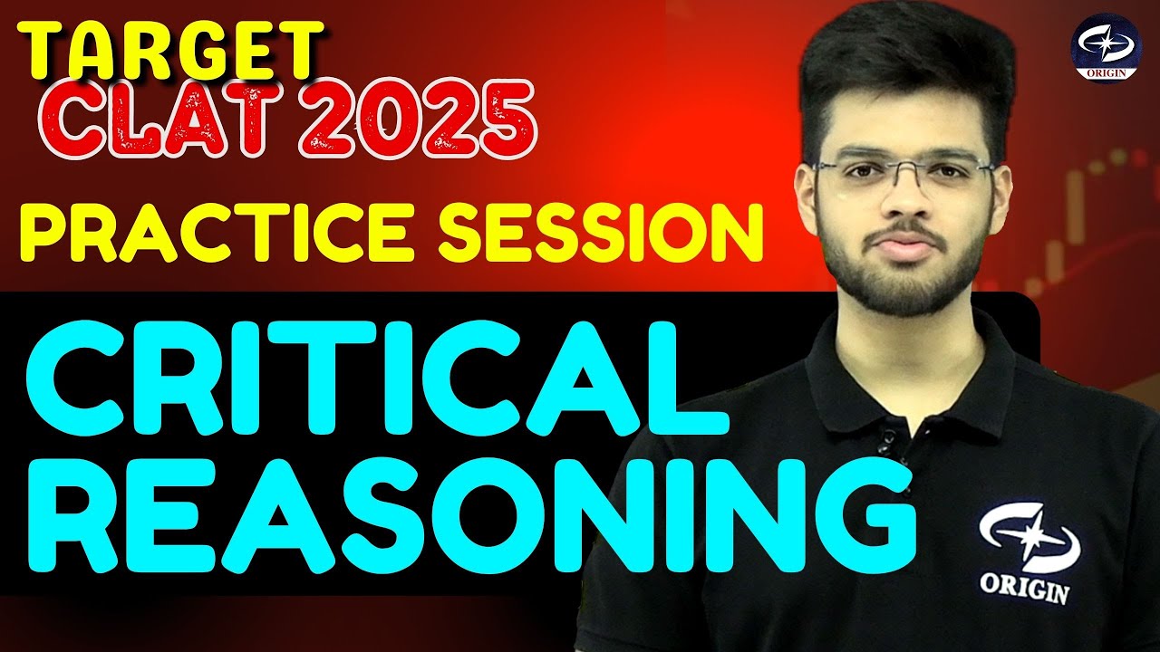 Practice session for CLAT 2025 | Critical Reasoning | Logical reasoning clat 2025 | Abhyuday Pandey