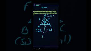 Find Median of Traingle By mid point formula in 2 minutes🔥 | Class 9/10 Maths | new NCERT maths