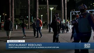 Downtown Phoenix businesses see uptick as sports return