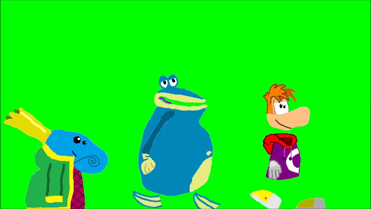 Dr Livesey walking but this rayman (green screen)