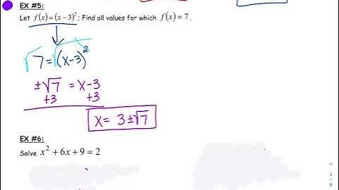 MAT114 11.1 ex5&6 Quadratic Equations VIDEO
