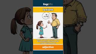 Lenient Meaning Flash Card Learn English Vocabulary