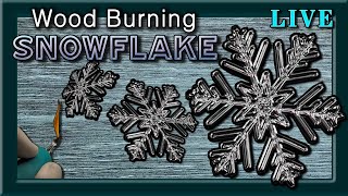 Pyrography: How To Wood Burn a Snowflake / Ice Crystal Wood Burning Tutorial