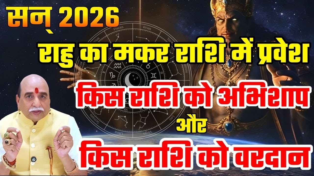 राहु का 2026 में मकर राशि में प्रवेश किस राशि को अभिशाप और किस राशि को वरदान! Rahu Transit