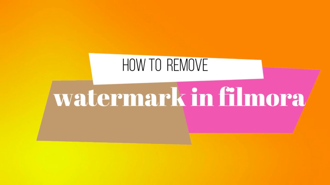 Watermark Hack In Filmora - YouTube