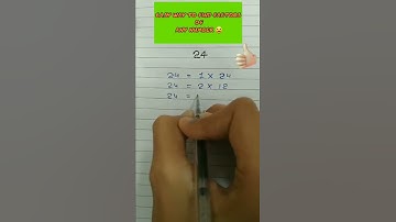 Factors | Cool method to find factors of any number #Factors