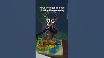 The deer and owl before the game starts: #99nightintheforest  #robloxanimation