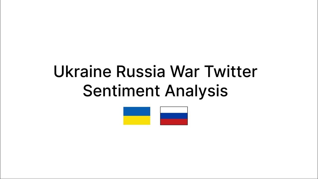 Ukraine Russia War Twitter Sentiment Analysis [With Python] - YouTube