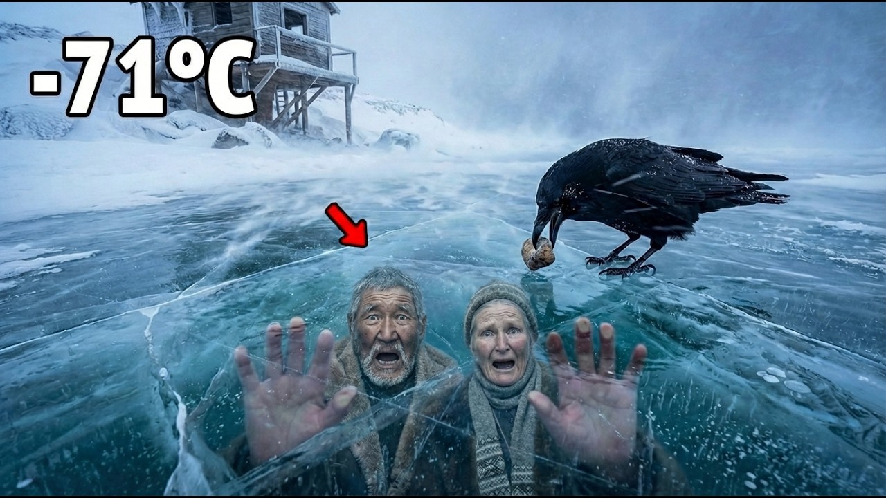 One Mistake Means D*ath… A Crow Saved an Elderly Couple Trapped Under Ice (−71°C)