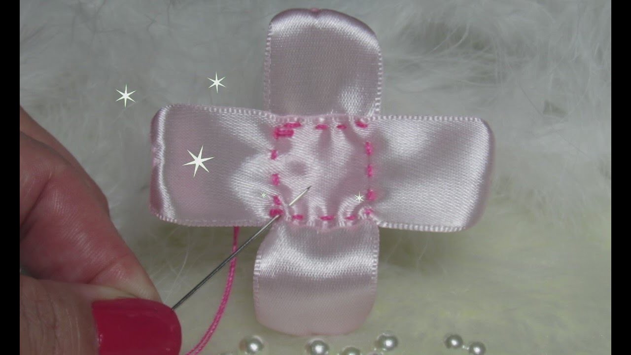 FLOR DE FITA DE CETIM FÁCIL E LINDA!!