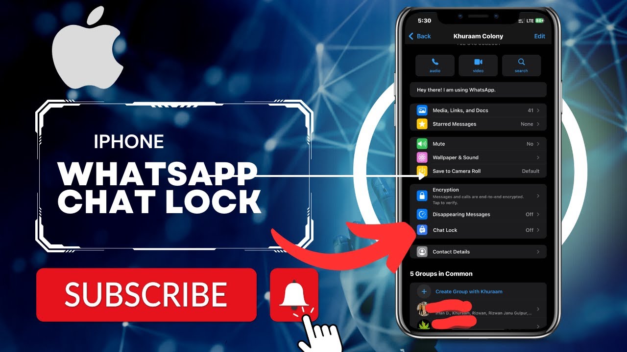 how to whatsapp chat lock in iphone whatsapp chat lock YouTube